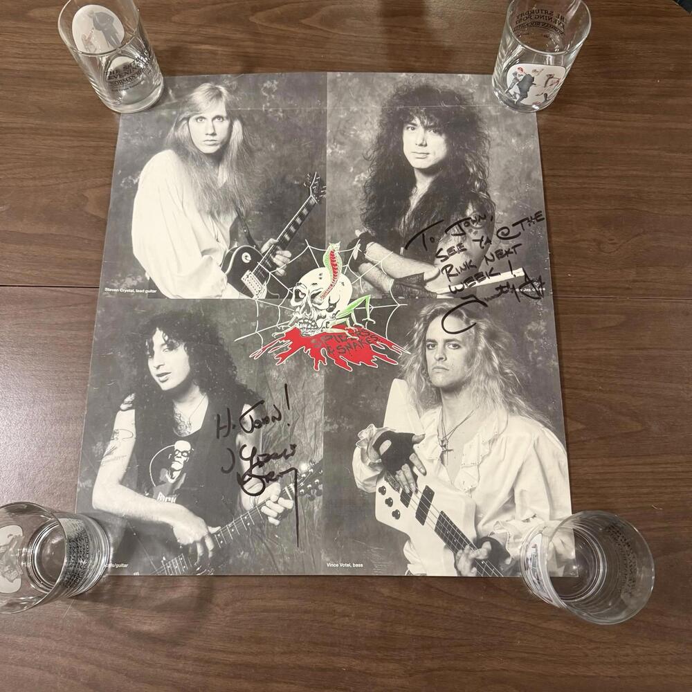 Vintage 1980s 1990s RARE Punk Rock Hair Band Concert Poster Spiders And Snakes